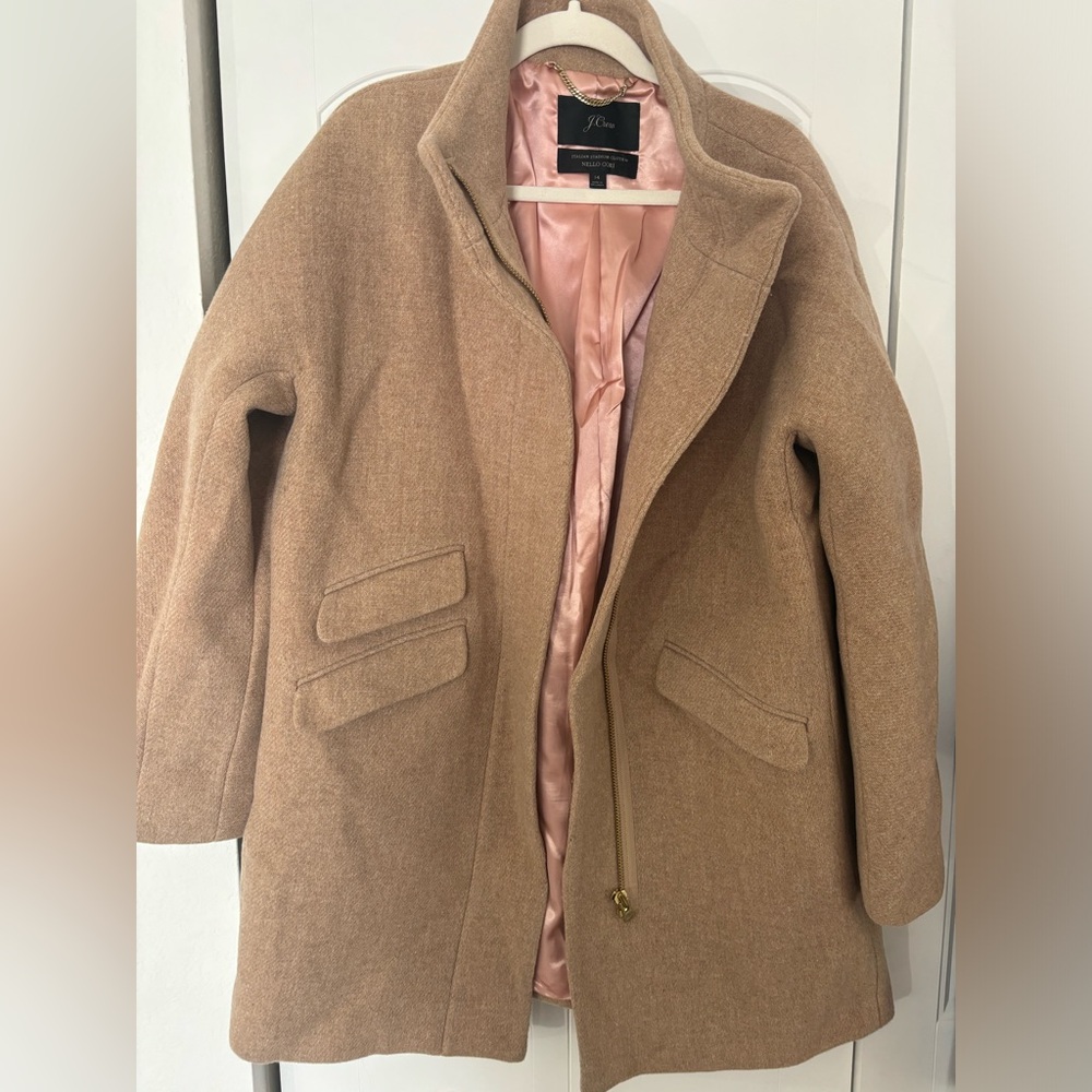 Jcrew cocoon coat beige